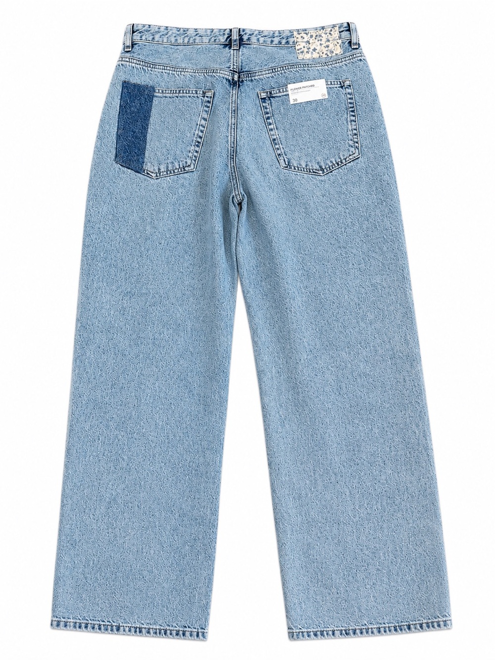 AG Adriano Goldschmied Patchwork Button Fly Straight Leg Jeans 30 NWT - Picture 2 of 6